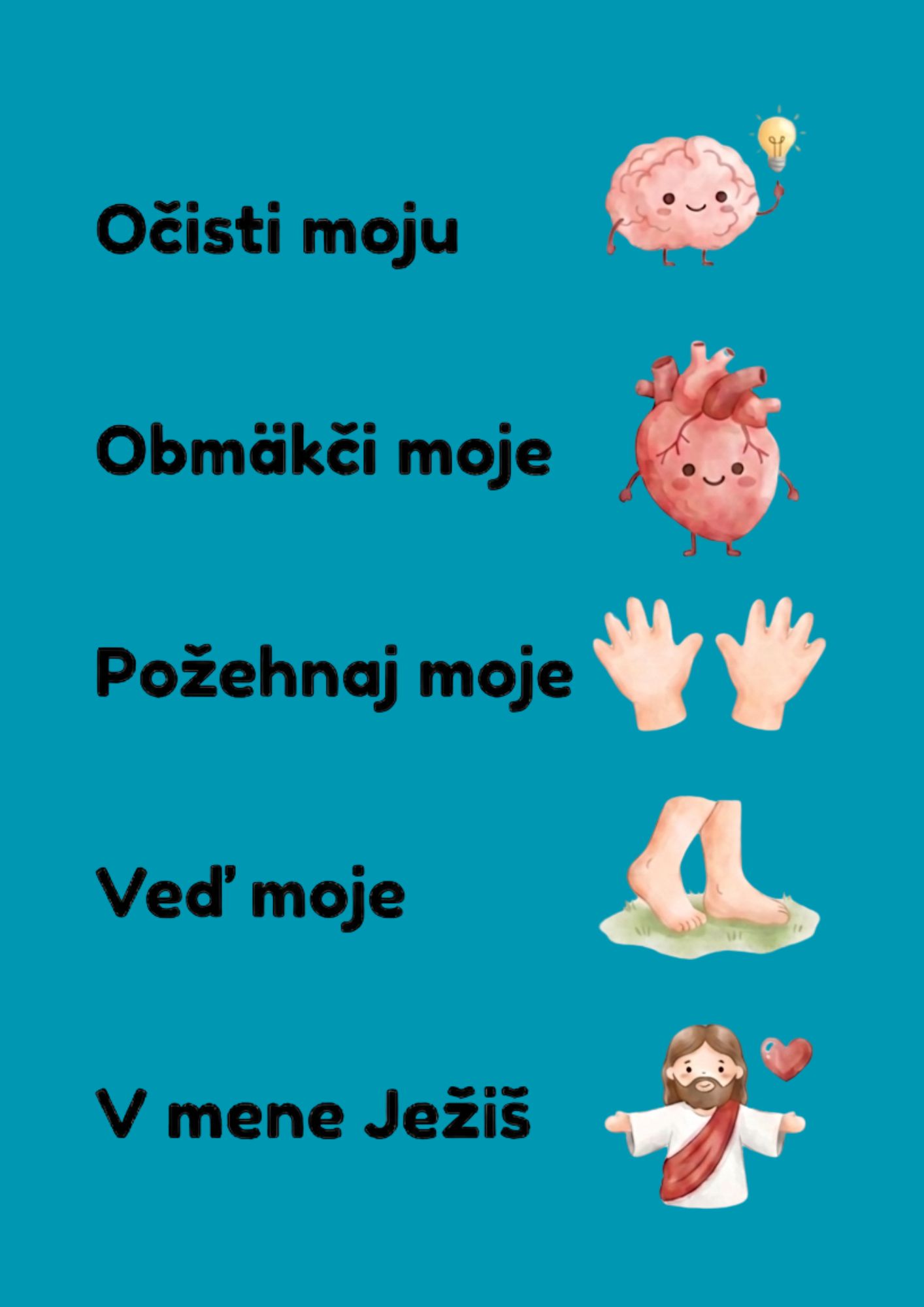 Modlitebný plagát: Hravé grafiky, ako žiť s Bohom celým telom 