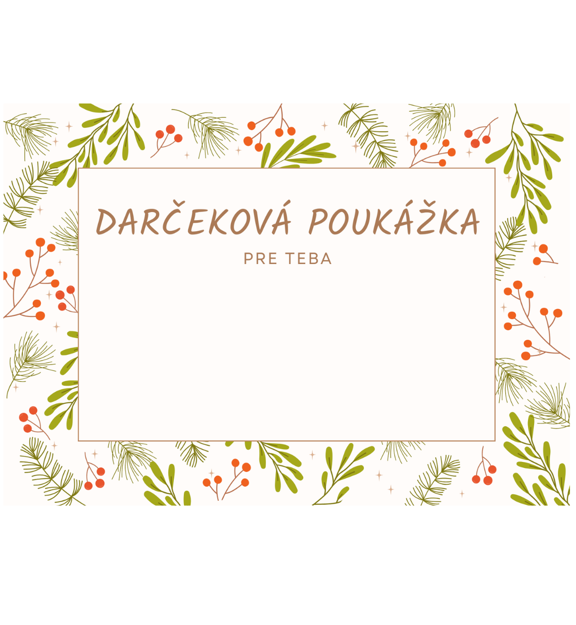 Vianočné darčekové poukážky