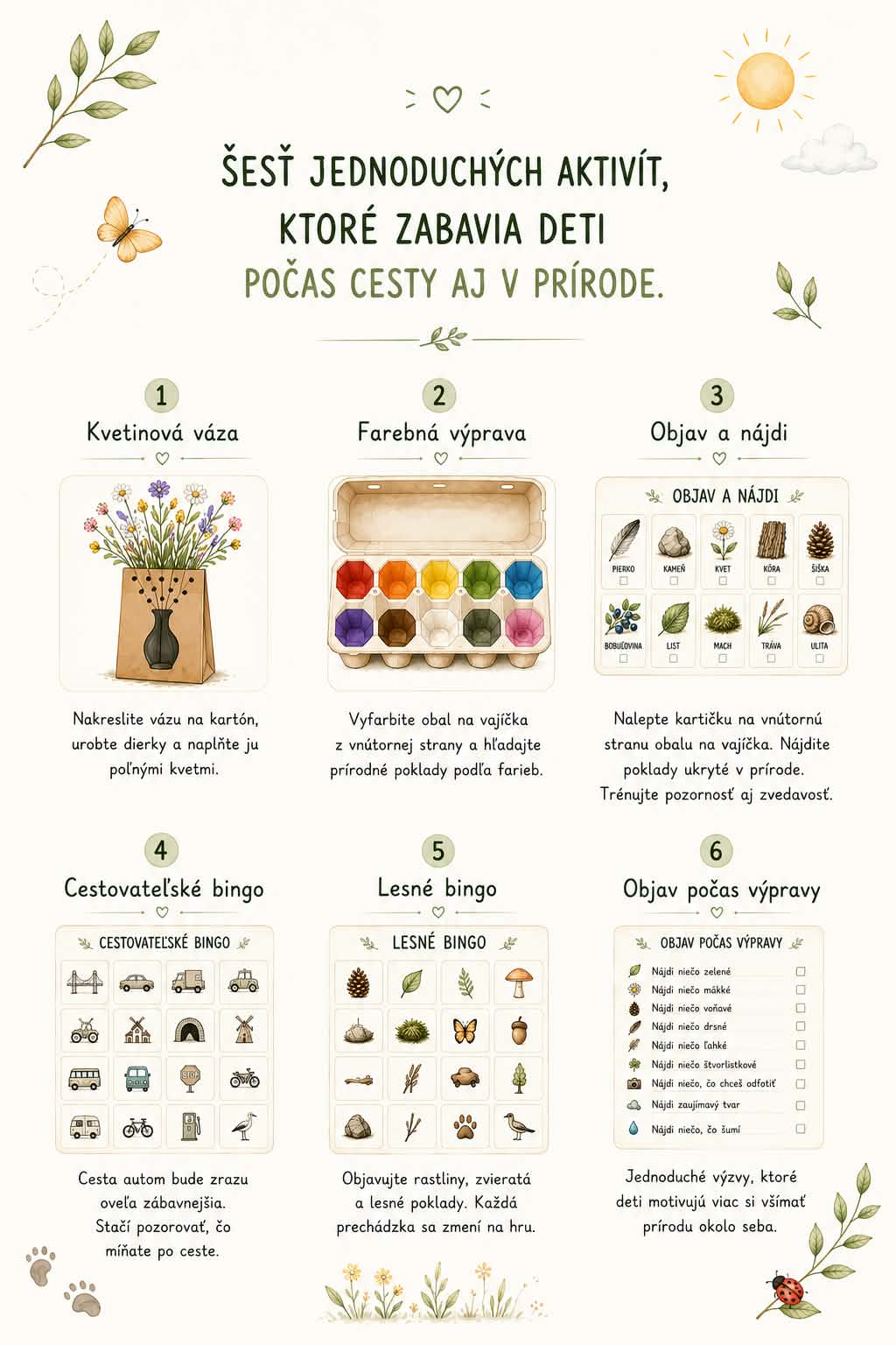 6 aktivít do prírody i na cesty